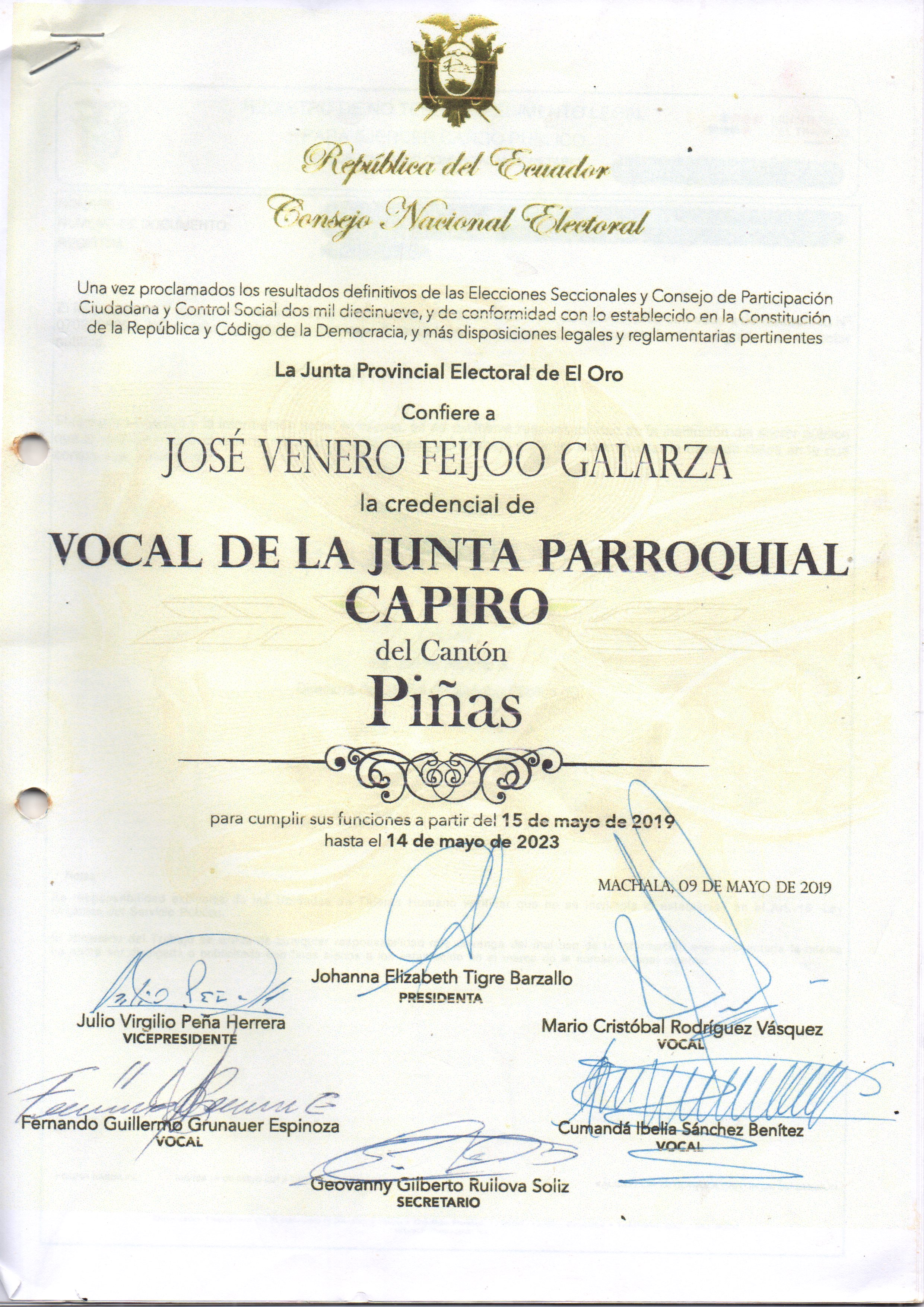 2. NOMBRAMIENTO JOSE FEIJOO