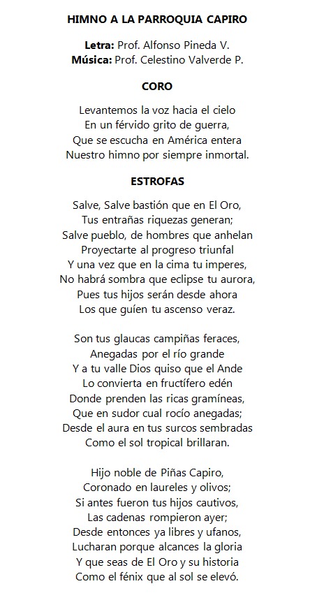 HIMNO A LA PARROQUIA